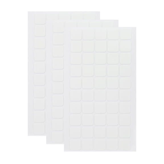 Double Sided Sticky Dot 0.6x0.6 Inch / 15x15mm, 150 Pcs Removable Clear Sticky Tack Square Putty