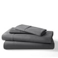 thumbnail image 2 of Mellanni 4 Piece 100% Cotton Bed Sheet Set, 400 Thread Count, Deep Pocket, Queen, Gray, 2 of 7