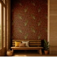 thumbnail image 2 of S4Sassy Paisley Peacock Floral Wallpaper - Brown Wall Covering, 25" X 60" Self-Adhesive Textured Vinyl Wallpaper, Wallwrap, Easy Diy Wall Covering For Farmhouse Bedroom, Living Room, Cabinets, 2 of 7