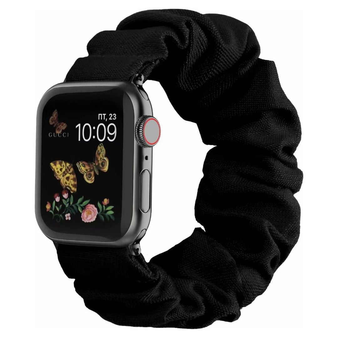 RS Collections 42mm Watch Bands, Scrunchie Strap Elastic Watch Band Women  Girls Printed Fabric Bracelet Strap (Watch Not Included, BLACK-SUN FLOWER)  Smart Watch Strap Price in India - Buy RS Collections 42mm