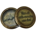 thumbnail image 6 of Nautical Collectable Brass Magnifying Compass Handmade Maritime With Leather Box, 6 of 6