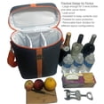 thumbnail image 5 of Genucci Three bottle Leakproof Wine Cooler and Picnic Bag (Black) Tote for hiking, camping, beach parties, picnics, Spring, Summer, Fall, 5 of 10