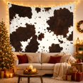 thumbnail image 3 of Realistic Cowhide Pattern Against Off-White Background, Cozy Rustic for Nature Lovers, Abstract Animal Wall Art, Housewarming Gift Tapestry Wall Hanging for Living Room and Bedroom, 3 of 7
