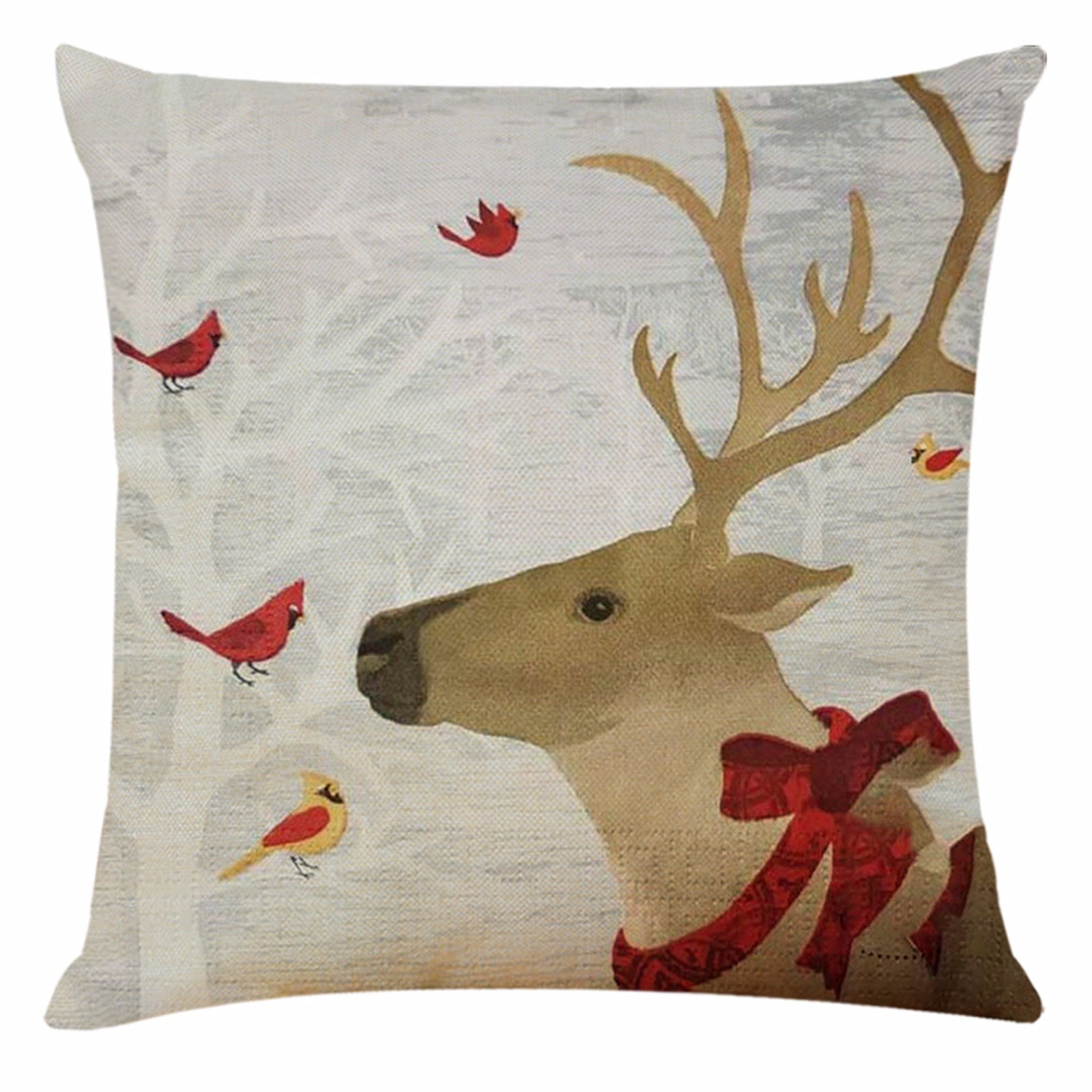 Cozy Winter/Deer Themed Fleece Pillow Case/Cover 20x20 