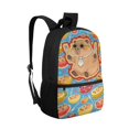 thumbnail image 2 of Binienty Cute Capybara Fruit Print School Backpack for Kids 7-14 17 Inch Adjustable Shoulder Straps Multi Exterior Pockets Lightweight Large Capacity Casual Travel Daypack Bookbag, 2 of 6