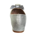 thumbnail image 5 of Badgley Mischka Low Heeled Ballerinas (Little Kid Sizes), Silver Shimmer, 11, 5 of 8