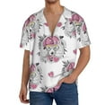 thumbnail image 3 of Wukai Cartoon Poodle Dog Men's Casual Short-Sleeve Button Down Shirt - Lightweight Summer Dress Shirt for Daily Wear-Large, 3 of 7