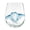 D, variant on Artisanal Blue Ringed Glassware, 2D Printing Ocean Stemless Wine Glasses, Ocean-Inspired Drinkware