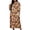 Brown, variant on SELONE Halloween Nightgowns for Women Plus Size Nightshirts Pumpkin Skeleton Long Sleeve Maxi Dress Vacation Homewear