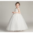 thumbnail image 4 of KAWELL Girls Flower Vintage Floral Lace Sleeveless Floor Length Dress Wedding Party Evening Formal Pageant Dance Gown, 4 of 5