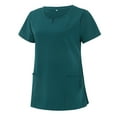 thumbnail image 3 of TAIAOJING Women Scrubs Tops Short Sleeve V-Neck Pocket Care Workers Tops, 3 of 4