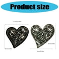 thumbnail image 3 of Sew on Heart Patches Applique Iron On Sew On Patches Rhinestones Applique for Wedding Dress Clothing Jeans Jackets Hat, 3 of 8