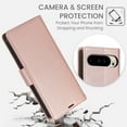 thumbnail image 7 of Wallet Case for Google Pixel 9A with [RFID Blocking] Card Holder Kickstand with Lanyard,Magnetic Clasp PU Flip Leather Shockproof Full-body Phone Case for Google Pixel 9A,Rosegold, 7 of 7