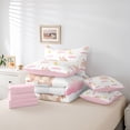 thumbnail image 6 of Homewish Pink Castle Bedding Comforter Set 7pcs for Teens Adults Female,Dreamy Princess Queen Bedding Sets Super Cozy,Stars Print Queen Sheet Sets,Super Cozy Room Decor,Reversible, 6 of 8