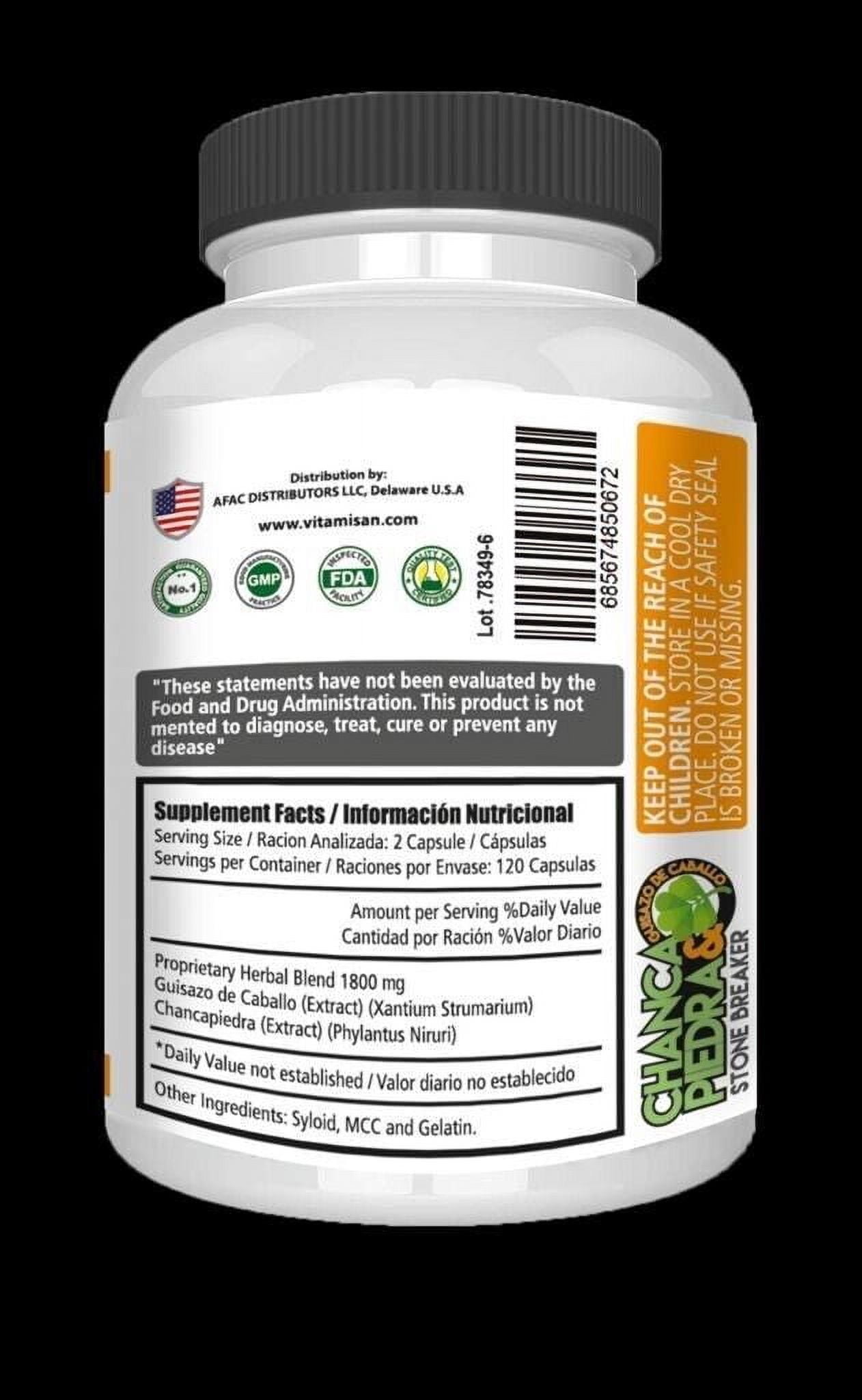 Chanca Piedra Stone Breaker Kidney Liver Gallstones Pill 1000mg 120 Capsules