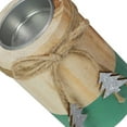 thumbnail image 3 of Northlight 4" Green and Natural Wood Christmas Tea Light Candle Holder, 3 of 3