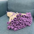 thumbnail image 2 of DIY Purple Lily of the Valley & Rose Bouquet Blanket Craft Kit - Handmade Milk Cotton Crochet Set with Tools, Tutorial, and Customizable Design for Sofa Throws, Decorative Displays, or Heartfelt, 2 of 5