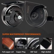 OEMASSIVE 12V 125db Pair Loud Twin Tone Snail Horn For BMW F01 F02 F03 F04 X3 F25 X4 F26