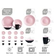 thumbnail image 2 of 16-Piece Ceramic Cutlery Set - Serves 4 - Microwave and dishwasher available,Rose, 2 of 11