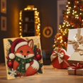 thumbnail image 6 of Cute Fox Rhinestone Gem Art Kit with Santa Hat, DIY Beaded Canvas Home Decor for Christmas Holiday, Winter Holiday Wall Hanging Craft, Red Green, 1-Pack, 6 of 8