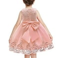 thumbnail image 5 of FRSASU Girls Summer New Sleeveless Little Girls' Sequin Mesh Tull Princess Dress Sleeveless Flower Party Ball Gown Rose Gold 6 Years, 5 of 5