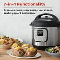 thumbnail image 4 of Pot Duo 7-in-1 Mini Electric Pressure Cooker, Slow Rice Cooker, Steamer, Sauté, Yogurt Maker, Warmer & Sterilizer, Includes Free App with over 1900 Recipes, Stainless Steel, 3 Quart, 4 of 8