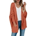 thumbnail image 3 of Long Sleeve Women's Open Front Batwing Fuzzy Knit Sweaters Chunky Cardigan, 3 of 7