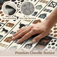 thumbnail image 6 of ODIKA 4'x6' Washable Area Rug Non-Slip, Chair-Friendly, Flatwoven Spotted Cow Grid Icon Motifs Boneless Couch Cowboy Hid Print Flowing Dynamic for Home Office, Under Desk, 6 of 7