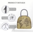 thumbnail image 4 of Balery Vintage World Map Bolsa de Almuerzo para Mujeres, Caja de Almuerzo, Bolsa de Almuerzo Pequeña Impermeable, Tote de Almuerzo Reutilizable con Gran Capacidad, 4 of 6
