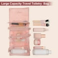 thumbnail image 6 of Unique Bargains Makeup Bag 4 in 1 Detachable Travel Cosmetic Bag for Women Toiletry Bag Waterproof and Durable Make Up Bag with Multiple Compartments Pink, 6 of 7
