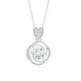 thumbnail image 2 of Rosec Jewels Lab Diamond Necklace with Swirl and Heart (6 mm, EF-VS Grade, with Chain) - Ready to Gift, 14K White Gold, 2 of 6