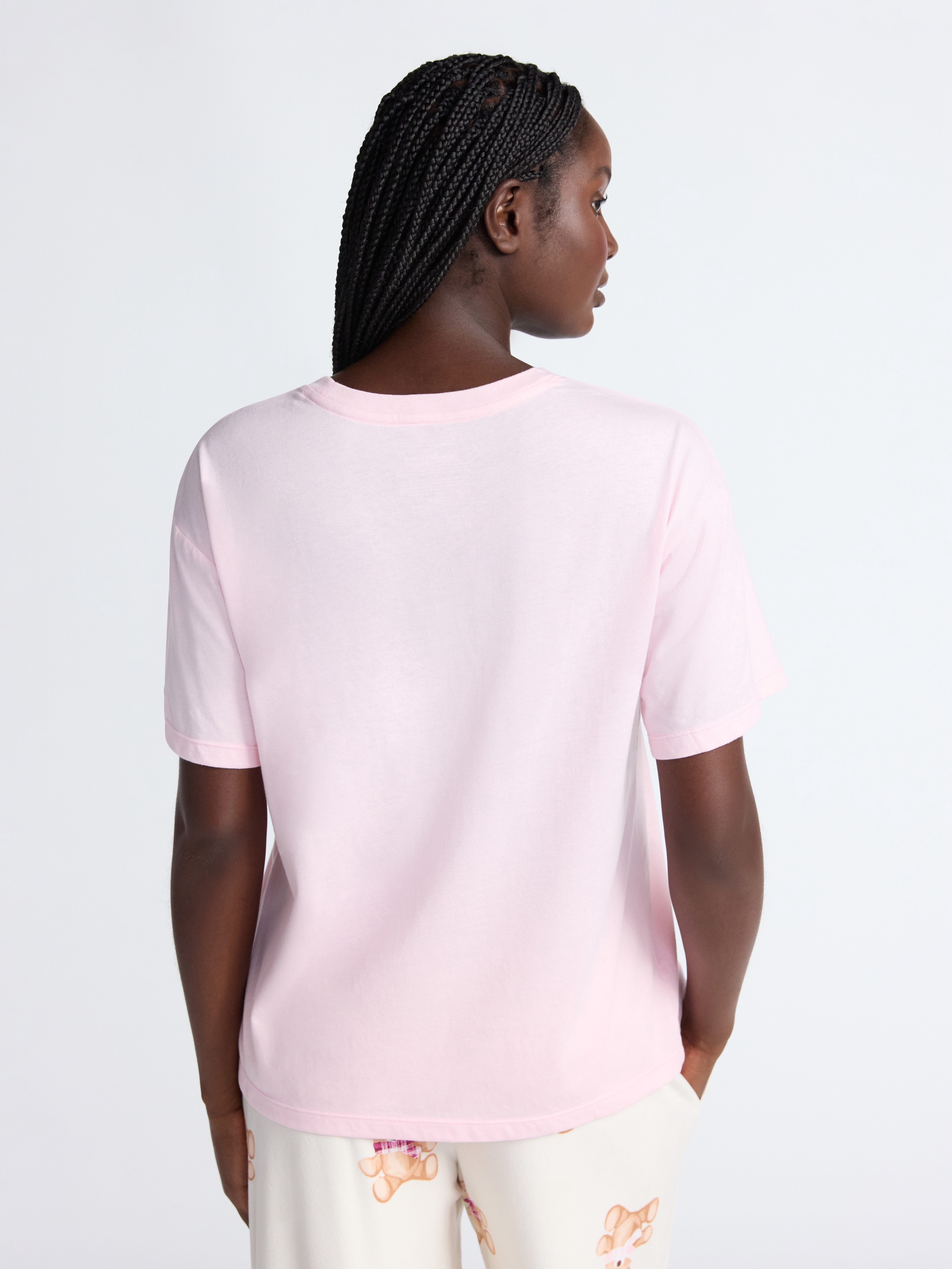 Joyspun Women's Sleep Tee with Short Sleeves, Sizes XS-3X