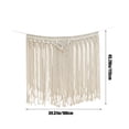 thumbnail image 3 of Tapiz de algodón bohemio tejido a mano para colgar en la pared, flecos de encaje beige, 45.28x39.37in, sala de estar, oficina, decoración del hogar, fondo de la fiesta de bodas, regalo de, 3 of 7