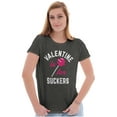 thumbnail image 2 of Funny Valentines Day For Suckers Womens Slim Fit Graphic Tee Brisco Brands M, 2 of 3