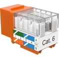thumbnail image 4 of Cables Direct Online Orange Cat6 RJ45 Keystone Jack 45 Degree 8P8C 110 Punch-Down 1000-Pack, 4 of 5