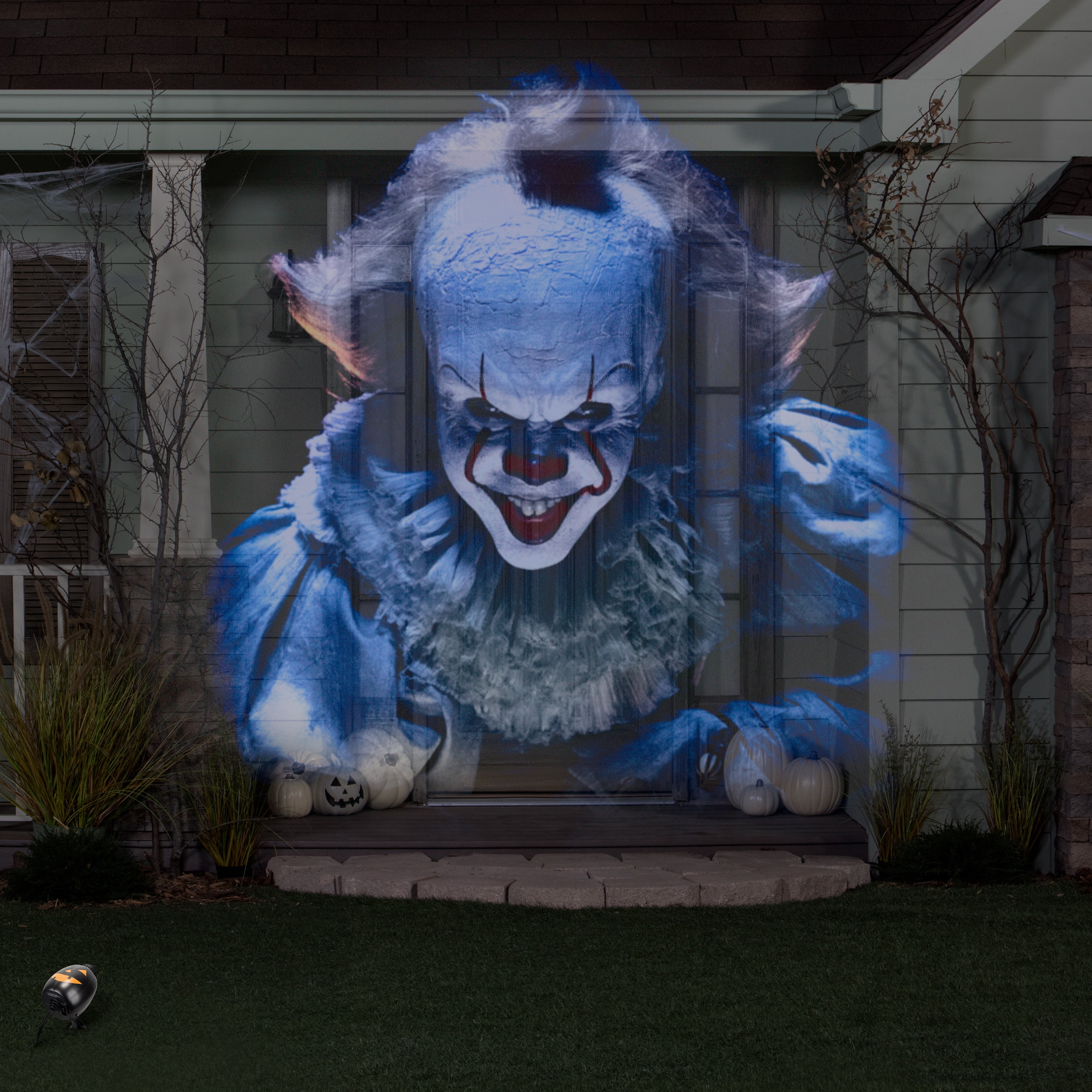 Halloween Lightshow Projector Lights Holiday Lighting Silhouette with Pennywise and 6 Slides Warner Bros.