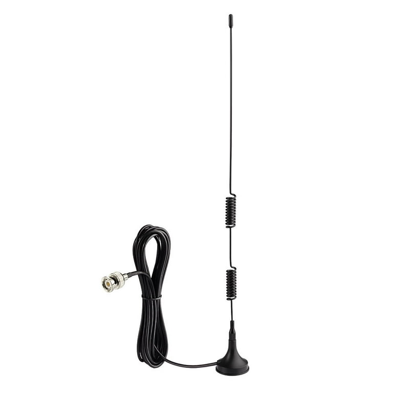 Eightwood VHF UHF Ham Radio Police Scanner Antenna Amateur Radio Mobile Magnetic Base BNC Male Antenna Compatible with Uniden Bearcat Whistler Radio