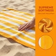 thumbnail image 3 of Unique Bargains Striped Lightweight Quick Dry Absorbent Beach Towel Yellow 63" x 31", 3 of 8