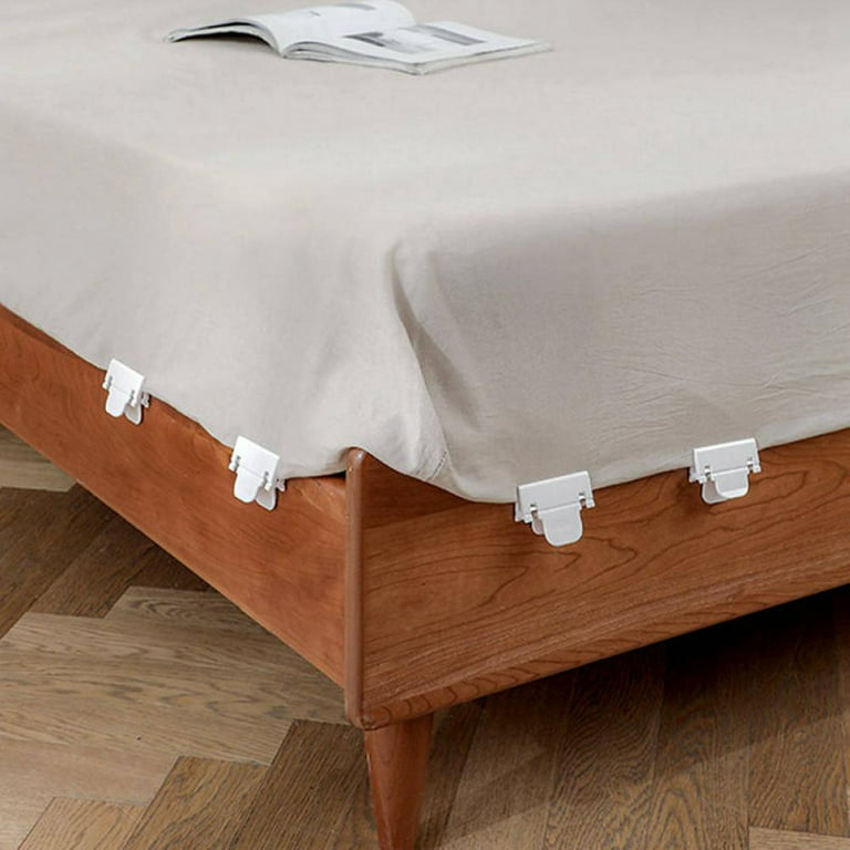 4Pcs Bed Sheet Holder Clips Plastic Bed Sheet Clips No-Slip Bed