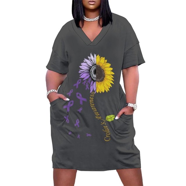 Vestido holgado con bolsillos para mujer, vestido de verano para mujer, vestido de verano para mujer, vestido de verano diario.