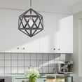thumbnail image 2 of Livex Lighting  Geometric Shade 1-Light 13-inch Mini Pendant - 13"Dia. x 21"-80"Adj. H Scandinavian Gray, 2 of 11