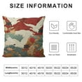 thumbnail image 5 of BCIIG  Japanese Throw Pillow Cover,Asian Oriental Two Cranes and Chrysanthemums Japan Wave Floral Pattern Decorative Pillow Cases Linen Square Cushion Covers for Home Sofa Couch, 5 of 5