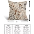 thumbnail image 4 of Vintage Floral Pillow Covers 18x18 Inch Set of 2 Brown Dark Grey Antique Flower Pattern Print Decorative Throw Pillowcases Retro Farmhouse Outdoor Cushion Cases Decor Rustic for Sofa Couch Bed, 4 of 6