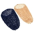 thumbnail image 4 of 2 gorros de red de ganchillo hechos a mano, gorro largo para dormir, gorro protector para el cabello (azul marino, caqui, 1 pieza de cada color), 4 of 8