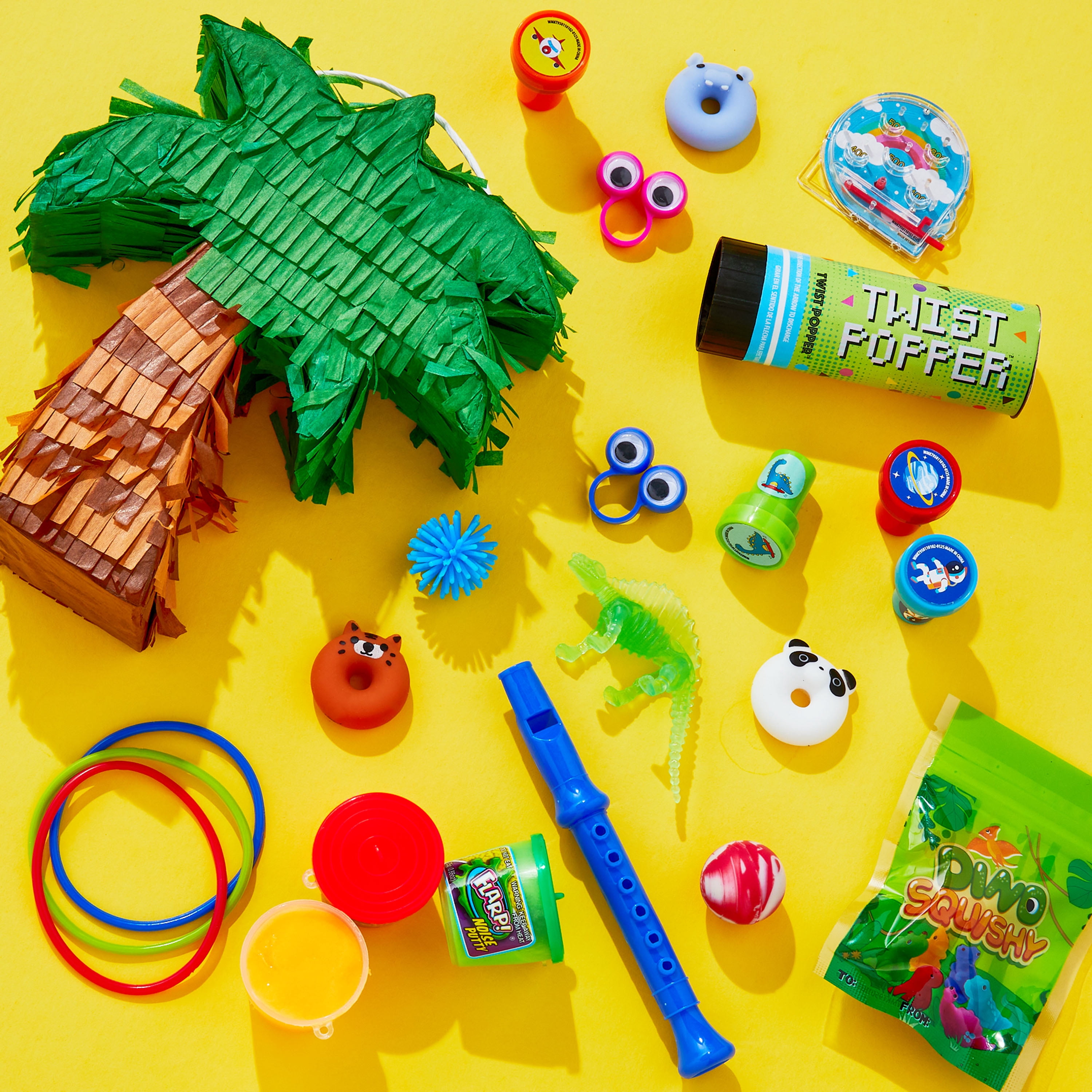 Mini Green/Brown Palm Tree Party Pinata, 6" x 7.5", by Way To Celebrate