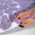 thumbnail image 4 of Chesapeake Bursting Flower 2pc White & Lilac Round Bath Rug Set (24" & 30"), 4 of 6