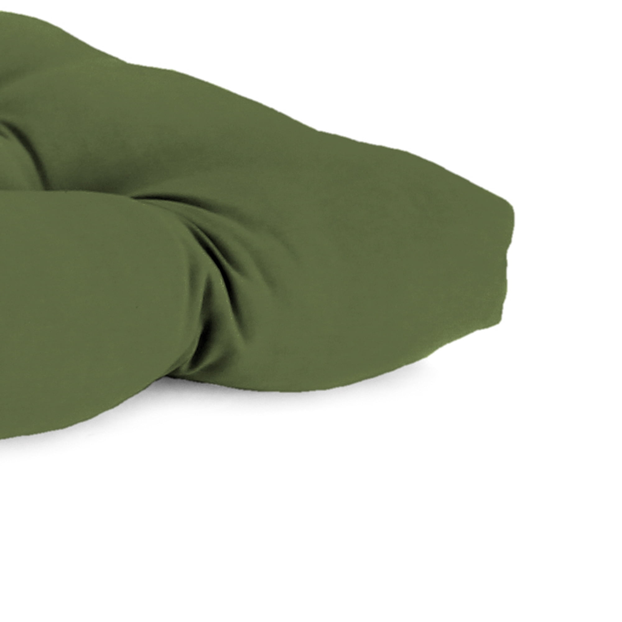 Jordan Manufacturing 44" x 18" Veranda Hunter Green Solid Rectangular Tufted Contoured Outdoor Wicker Settee Bench Cushion