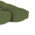 thumbnail image 4 of Jordan Manufacturing 44" x 18" Veranda Hunter Green Solid Rectangular Tufted Contoured Outdoor Wicker Settee Bench Cushion, 4 of 12