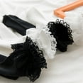 thumbnail image 3 of HGYCPP Japanese Women Girls Cotton Ankle Socks Harajuku Lolita Kawaii Ruffle Frilly Top Trim Lace Solid Color Princess Student Uniform Anklet Hosiery, 3 of 16