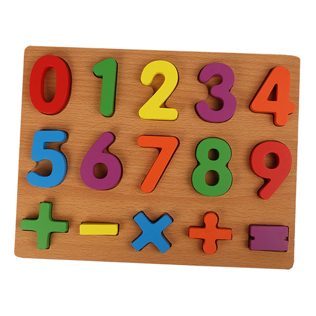 ABC 123 Wooden Jigsaw Puzzle Octopus Colourful Alphabet and Numbers Learning Toy 